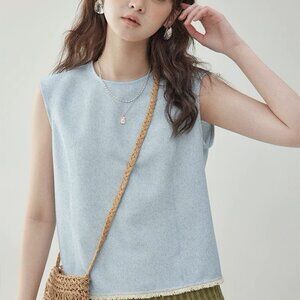 Brand New Kitajima AMUU Light Blue Vest - Versatile Layering Piece